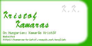 kristof kamaras business card
