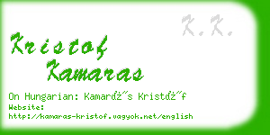 kristof kamaras business card